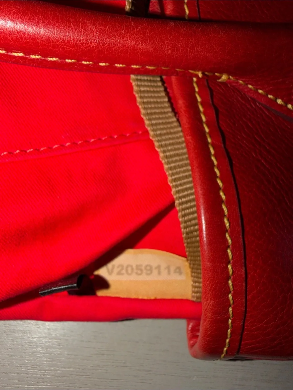 Dooney & Bourke Red Leather Pocket Tote